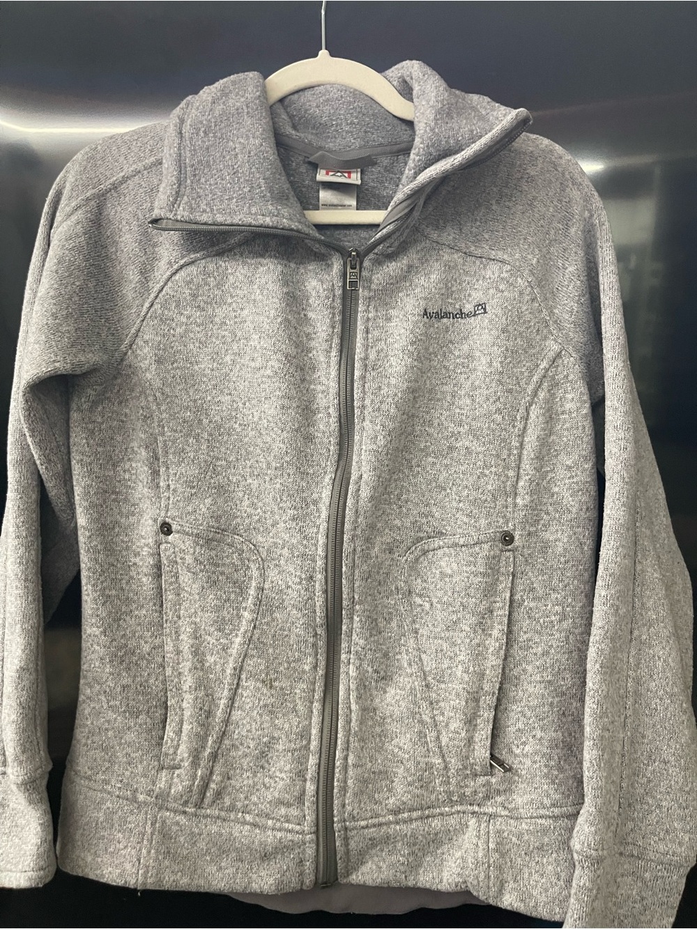 Avalanche Light Gray Zip-Up Fleece Pullover